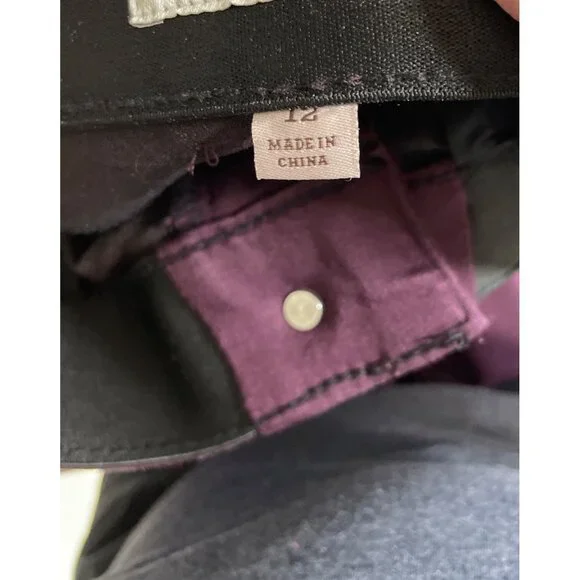 Knox Rose Pants Womens 12 Purple Skinny Stretch Mid Rise Casual Jeans Pockets - Picture 6 of 8